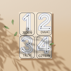 Nauka pisania cyfr 1